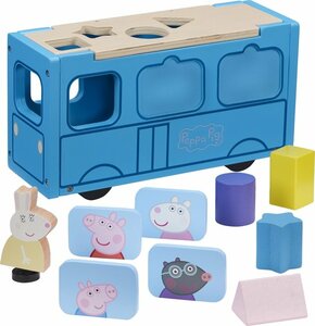 Peppa Pig houten schoolbus