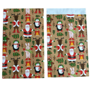 Kerst cadeauzakje kerstmannen, 12x19xm, 20 stuks