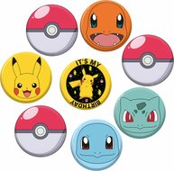 Pokemon button set, 8 stuks