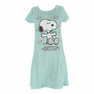 Snoopy dames nachthemd, mintgroen, maat M t/m XL