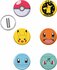 Pokemon button set, 8 stuks_